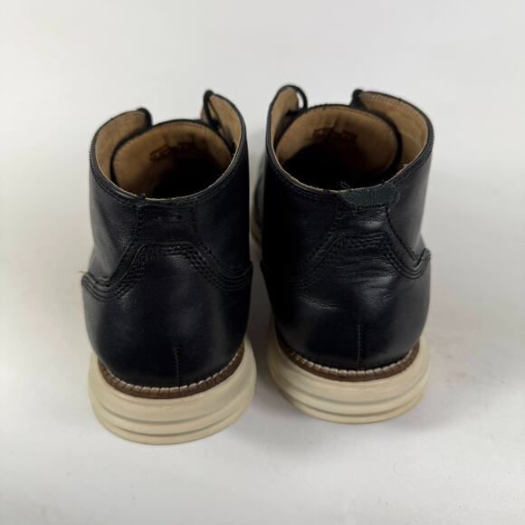 Cole Haan Grand OS Chukka Boots Men's 11 Black Leather Lace-Up Round Toe Ankle - Picture 7 of 10
